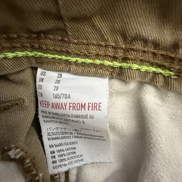 American Eagle Outfitters Men's 28 Tan Longer Length Cargo 10" Shorts - Picture 5 of 8